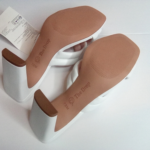 The Drop Ava Criss Cross White Women's Heeled Sandals, Sz. 7.5 - Picture 10 of 10